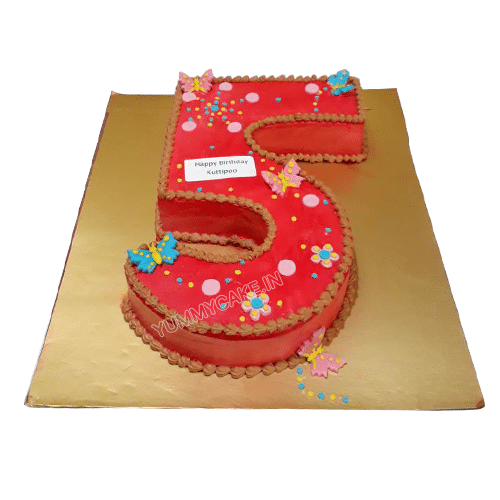 Number Five Shape Birthday Cake Stock Photos - Free & Royalty-Free Stock  Photos from Dreamstime