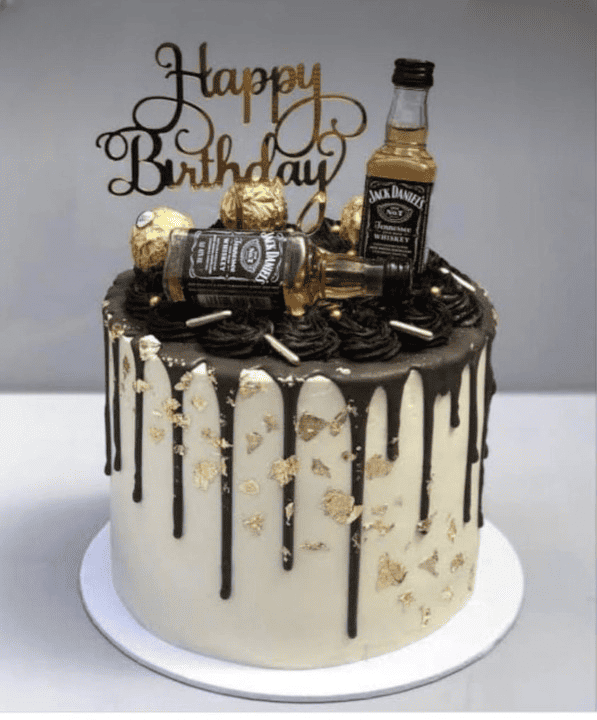 Whiskey Birthday Cake