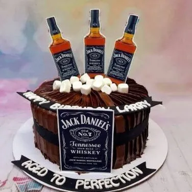 Jack Daniels Whiskey Birthday Cake