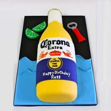 Corona Beer Bottle Cake